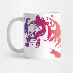 Rainbow Angry Cat Mug